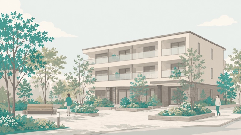 住まい支援事業の場面イラスト